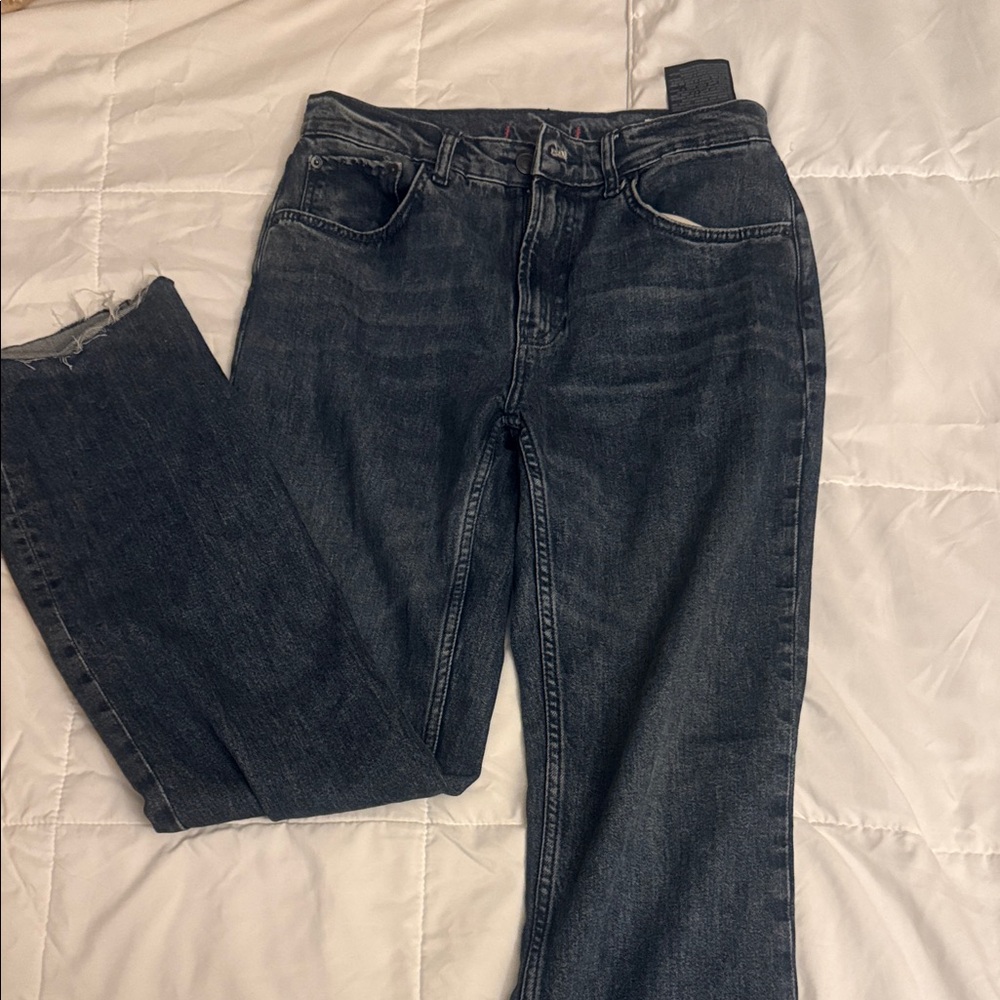 Zara Dark Blue Straight Leg Jeans